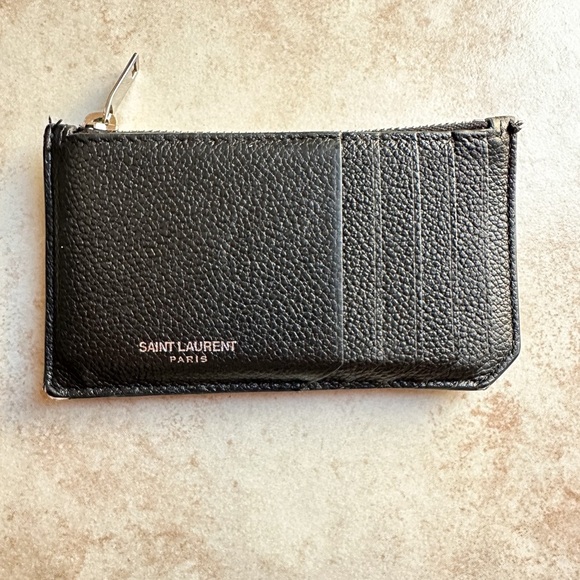 Saint‎ Laurent Leather Card Holder - Picture 1 of 12